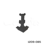 Unión esquina externa Cerrajes "Gola" H=57mm Zamak Negro mate