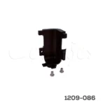Unión esquina interna Cerrajes "Gola" H=57mm Zamak Negro mate