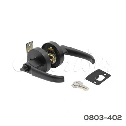 Manija tubular de entrada Mod."Gretha" llave estándar/mariposa, pestillo 60-70mm, Negro mate