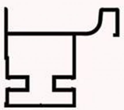 Perfil sencillo "L" Cerrajes "Gola" L=5800mm Anodizado Natural mate