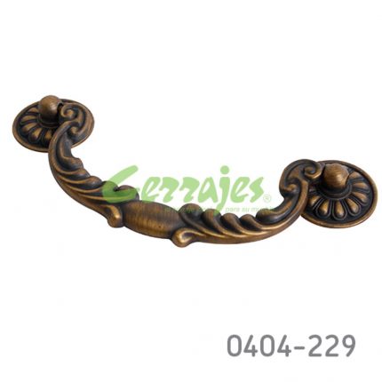 Jaladera Zamak cc 123 mm L=156 mm 2092 Z17 Latón antiguo obscuro