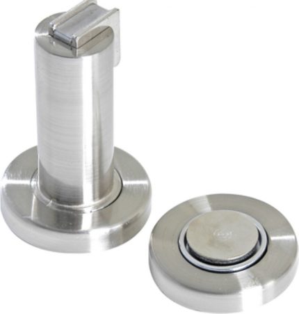 Tope magnético de piso para puerta acero inoxidable altura 75 mm