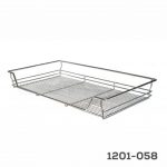 Canastilla cacerolera cromada con corredera de extensión gabinete de 900 mm