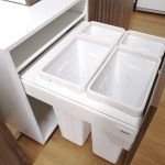 Bote cuádruple p/basura Cerrajes "Cargo-Frame" W=600mm Gris costados 72L (2x9L + 2x27L) s/corredera