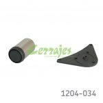 Pata para mueble Cerrajes H=110mm Ø=60mm acero Niquel cepillado nivelador +25mm