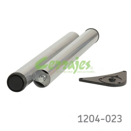 Juego de 4 patas Ø=60mm para mesa Cerrajes H=710mm epóxico color aluminio
