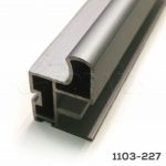 Perfil jaladera P16 de 2.40m para C-52, Aluminio anodizado natural mate