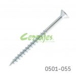 Tornillo fijación de herrajes cabeza plana "Gripper" #10 x2-1/2" (63,5 mm) PH2 Zincado con punta