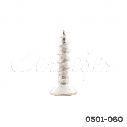 Tornillo para fijación de herraje cabeza plana "Gripper" #6 x1/2" (12,7 mm) PH2 Niquelado con punta