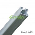 Perfil tirador para 8 mm Izquierda-Derecha Struttura modelo 01 L=2,44m Aluminio anodizado natural mate