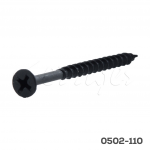 Tornillo para unión de madera cabeza plana "Sinker" #8 x3" (76,2 mm) PH2 Negro con punta