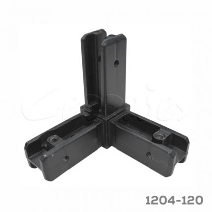 Unión 3 lados Cerrajes "Sistema 20-20" Zamak Negro