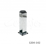 Pata cuadrada para mueble Cerrajes 40x40mm H=220mm+20mm  acero Cromada 100 kg con placa 63x63mm