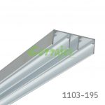 Riel superior para sistema deslizante K50&K80 L=2m Aluminio anodizado natural mate