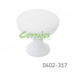Botón Zamak Ø=31 mm 4005 Z78 Blanco Tornillo M4x25mm
