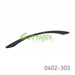Jaladera Zamak cc 225 mm L=289 mm 4003 Z91 Negro mate Tornillo M4x25mm