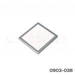 Luminaria Led Mod. Quadrato PLC100 12 VCD-3 W, 100*100*8 mm, 3000°K, montaje superficial, gris plata
