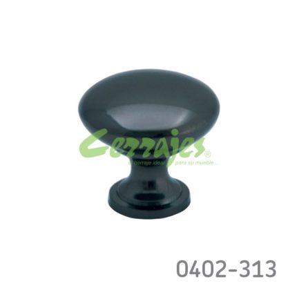 Botón Zamak Ø=31 mm 4005 Z08 Cromo negro Tornillo M4x25mm