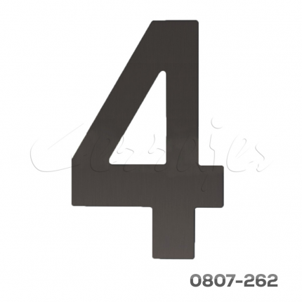 Numero 4 acero inoxidable de 152mm acabado negro mate