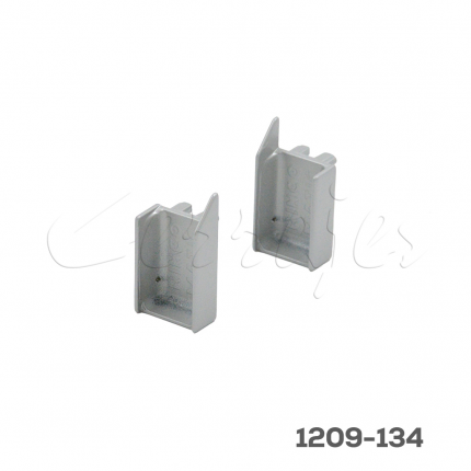 Juego de cubiertas para jaladera interna Rincomatic "Syma32" 18-21mm Aluminio Gris plata mate