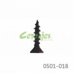 Tornillo fijación de herrajes cabeza plana "Gripper" #6 x5/8" (15,8mm) PH2 Cobre antiguo con punta
