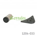 Pata para mueble Cerrajes H=110mm Ø=60mm acero Niquel mate nivelador +25mm