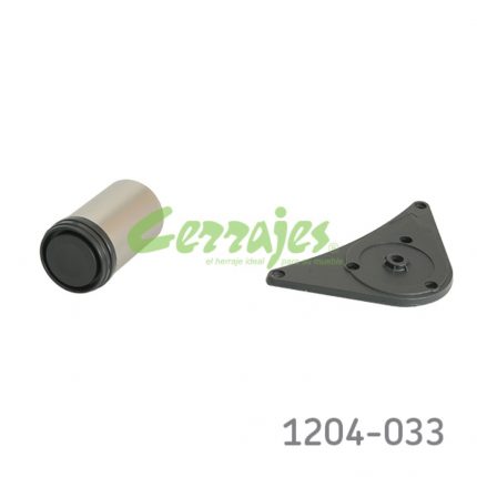 Pata para mueble Cerrajes H=110mm Ø=60mm acero Niquel mate nivelador +25mm