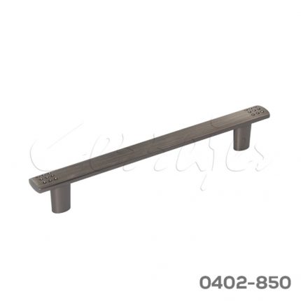 Jaladera Aluminio cc 128 mm L=161 mm 4717 A37 Niquel negro cepillado mate Tornillo M4x25mm