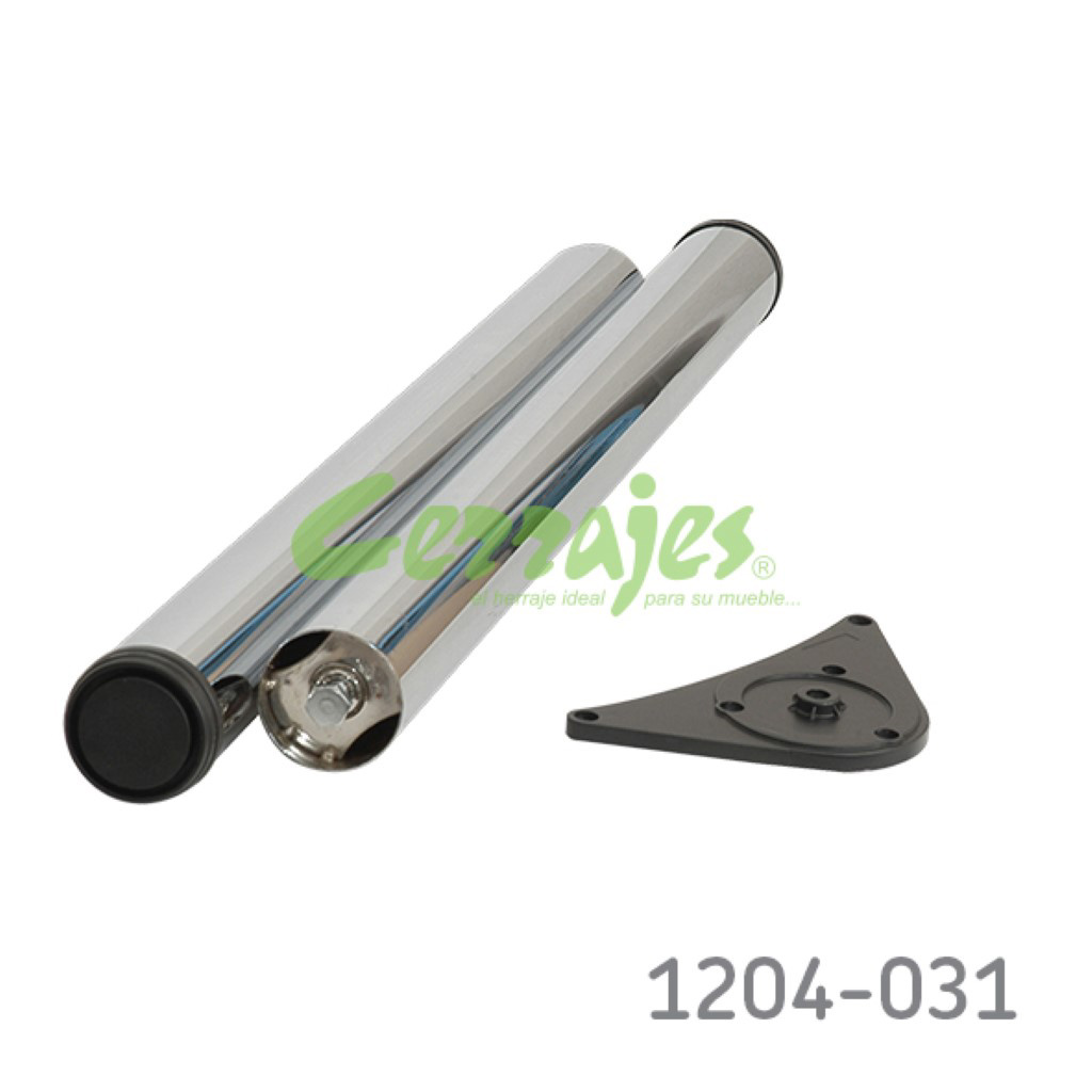 0EC2045E1B360EBC6A8860650FD17A4B.jpg Juego de 4 patas Ø=60mm para barra Cerrajes H=870mm Cromado - Image 1