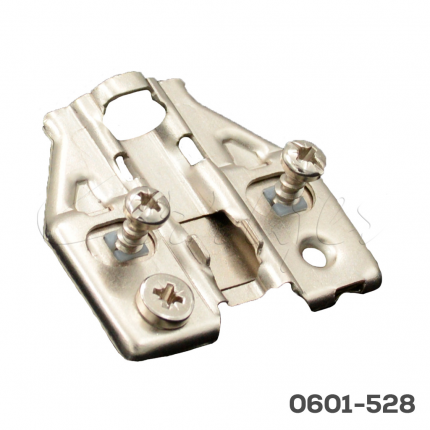 Base para bisagra 0601-526 Cerrajes taquete Ø=5mm niquelada H=2mm 37x32mm ajuste excéntrico