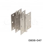 Bisagra de libro satinada 76x76x1.6 mm (3''x3''), caja con 3 bisagras