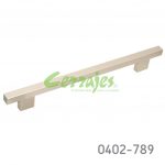 Jaladera barra cuadrada Aluminio cc 224 mm L=284 mm 4611 A22 Niquel cepillado Tornillo M4x25mm