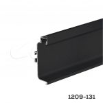 Perfil para iluminación LED doble Cerrajes "Gola" L=3 m H=73mm Aluminio Anodizado Negro mate
