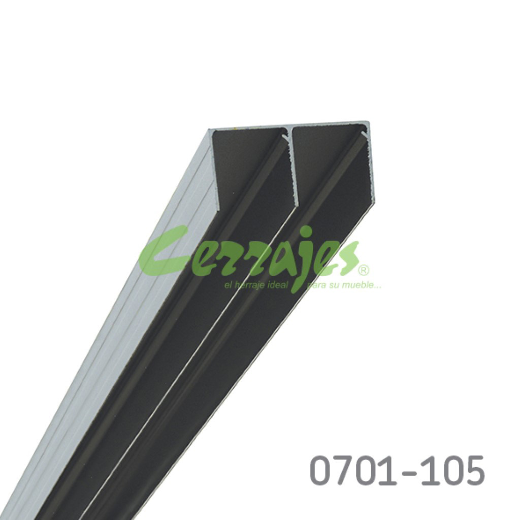 17388136918865DA9706814E1B17C5F1.jpg Carril superior "Eleganzza" L=3,60m Aluminio anodizado natural mate - Image 1
