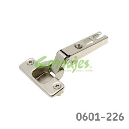 Bisagra sobrepuesta Cerrajes "Reforzada" Ø=35mm cuello 00 48x6mm 110° Taquete Ø=10mm niquelada