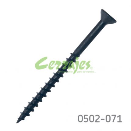 Tornillo para unión de madera cabeza plana "Sinker" #9 x2-1/2" (63,5 mm) PH2 Negro con punta