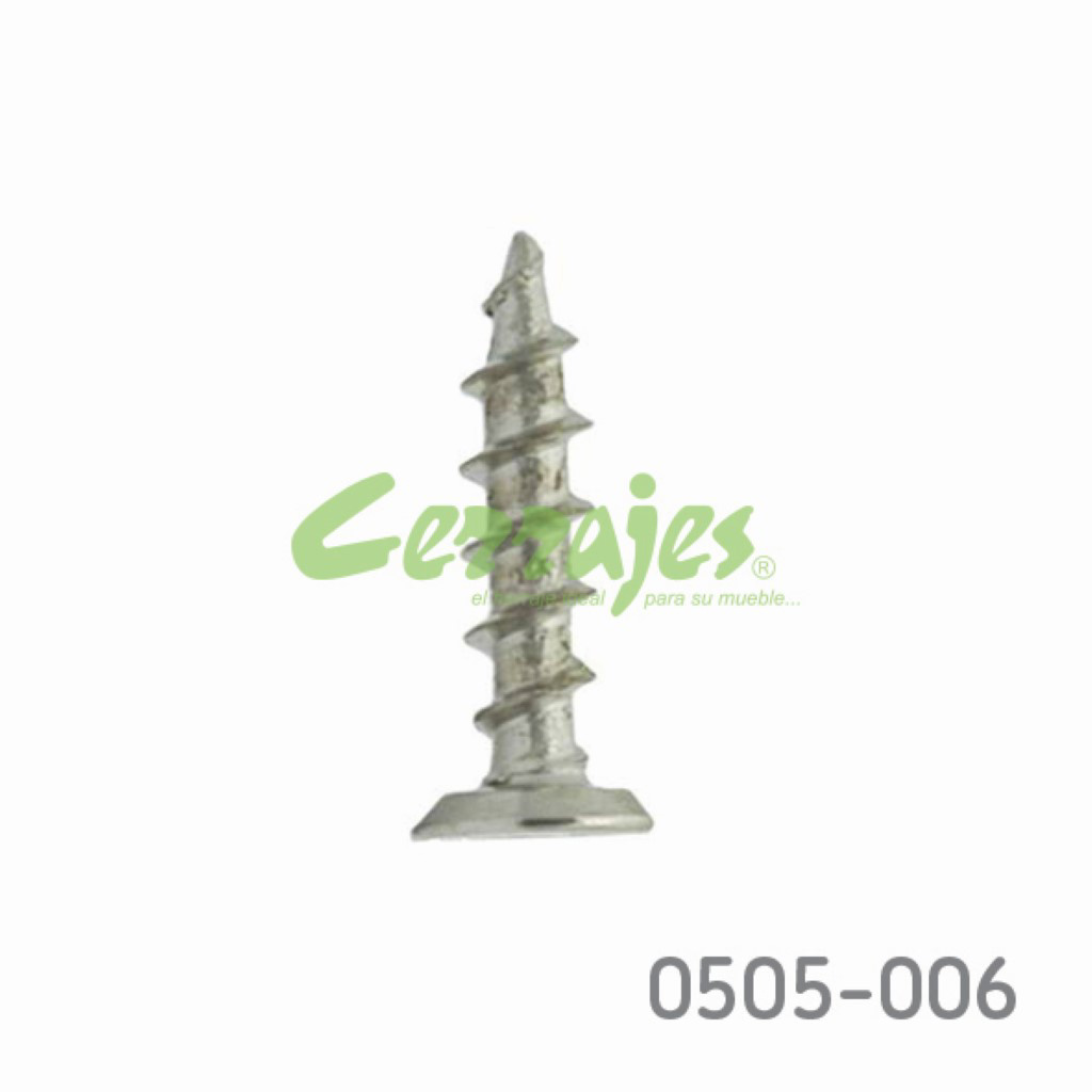 1AA787F3973F05FA45854BE18D92F04B.jpg Tornillo para corredera epóxica cónica truncada "Undercut" #6 x5/8" (15,8mm) PH1 Niquelado con punta - Image 1