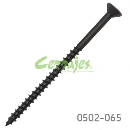 Tornillo para unión de madera cabeza plana "Sinker" #14 x4" (101,6 mm) PH3 Negro con punta