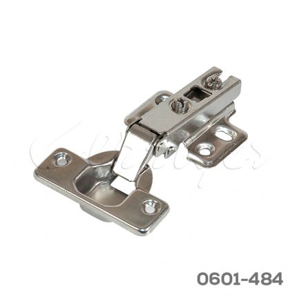 Bisagra sobrepuesta Cerrajes "Gris L'" Ø=35mm cuello 00 48x6mm 110° niquelada autocierre base H=4mm