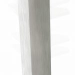 Pata cuadrada  alum. cepillado 40x40 mm H=220 mm para mueble