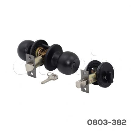 Combo Modelo Meredith Manija de Bola + Cerrojo llave/Mariposa Negro mate