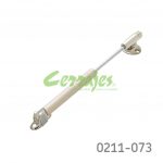 Pistón gradual Italiana Ferramenta "Kraby" L=244mm beige 90N con enganche y tornillos