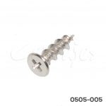 Tornillo p/corredera epóxica cónica truncada "Undercut" #6 x1/2" (12,7mm) PH1 Niquelado con punta