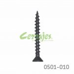 Tornillo para fijación de herraje cabeza plana "Gripper" #6 x1-1/4" (31,75 mm) PH2 Negro con punta