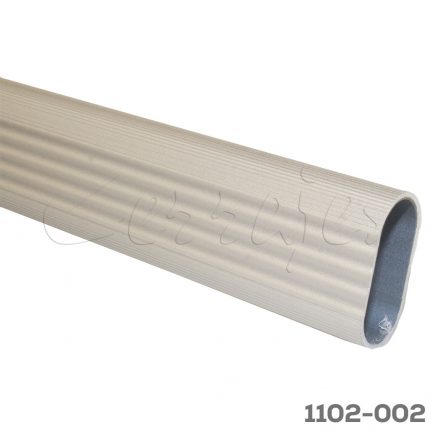 Tubo oval 15x30 mm L=3m Aluminio anodizado natural mate