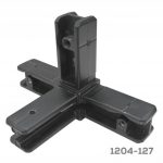 Unión 4 lados para nivelador Cerrajes "Sistema 20-20" Zamak Negro