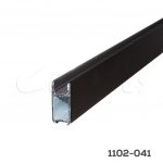 Perfil rectangular colgador para armario con cavidad para iluminación LED  de 3m Bronce mate