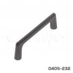 Jaladera Aluminio cc 96 mm L=106 mm 4724 A98 Piel negra Tornillo M4x25mm