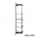 Columna extraíble "Condesa" alambre cromado H=1560 a 1860mm con cierre suave W=300mm