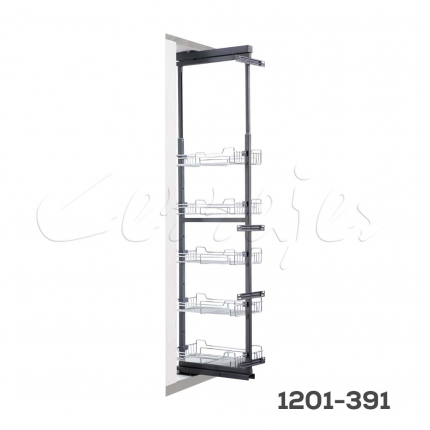 Columna extraíble "Condesa" alambre cromado H=1560 a 1860mm con cierre suave W=300mm